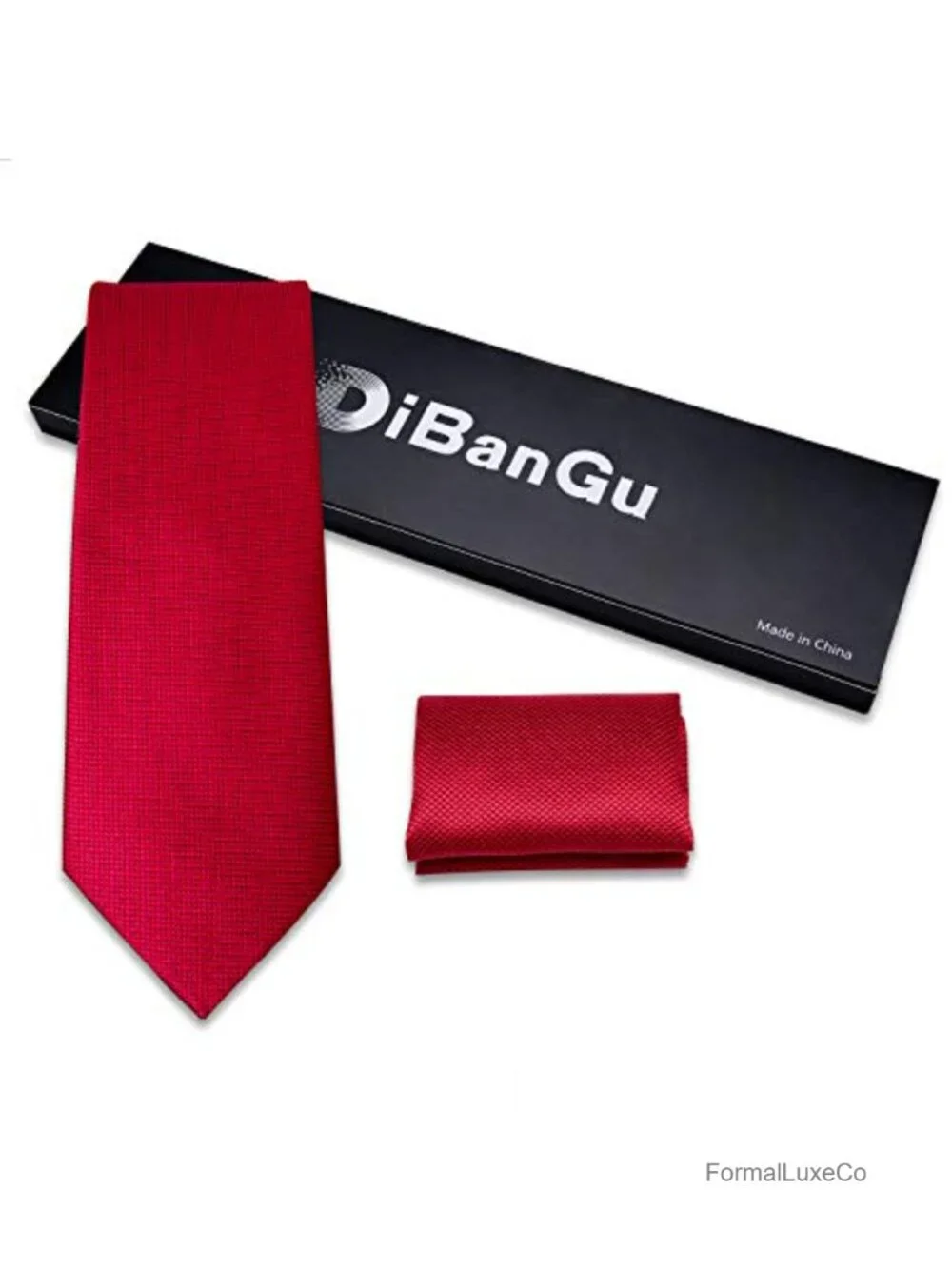Men's Silk Tie Set with Pocket Square & Cufflinks, Formal Accessory Gift